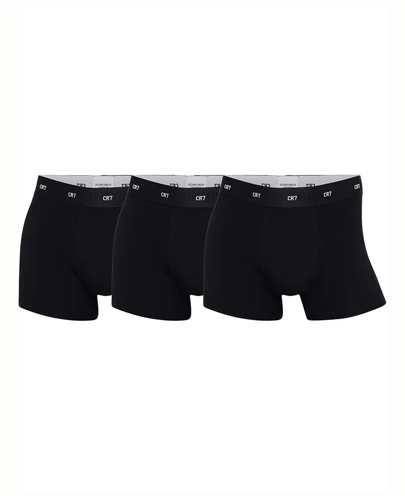 CR7 Men's Microfiber Blend 3-Pack trunks (Small) Black