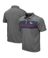 Men's Colosseum Heathered Charcoal Gonzaga Bulldogs Smithers Polo Shirt