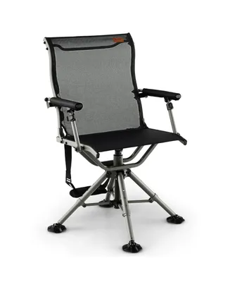 Costway 360 Degree Silent Swivel Hunting Chair w/ All-terrain Feet Pads Support 400 Lbs