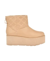 Guess Women's Jilla Platform Cold Weather Slip-On Ankle Booties