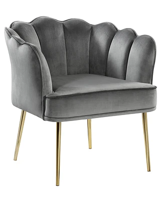 Best Master Furniture Jackie 29" Velvet with Metal Legs Accent Chair