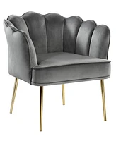 Best Master Furniture Jackie 29" Velvet with Metal Legs Accent Chair