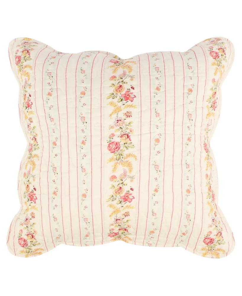 Greenland Home Fashions Antique Rose Shabby Chic Decorative Pillow Set, 18" x 18"