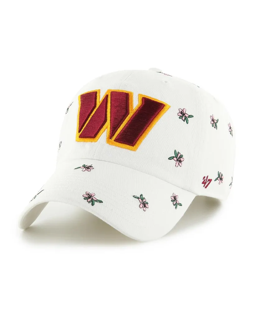 Women's '47 Brand White Washington Commanders Confetti Clean Up Adjustable Hat