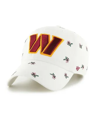 Women's '47 Brand White Washington Commanders Confetti Clean Up Adjustable Hat