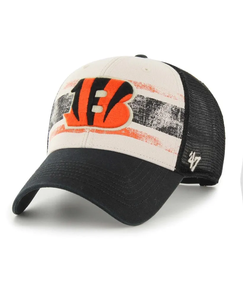 Men's '47 Black Cincinnati Bengals Striped Bucket Hat