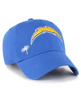 Women's '47 Brand Powder Blue Los Angeles Chargers Confetti Icon Clean Up Adjustable Hat