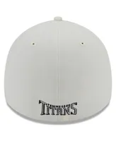 Men's New Era Cream Tennessee Titans Chrome Collection 39THIRTY Flex Hat