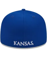 Men's New Era Royal Kansas Jayhawks Evergreen 59FIFTY Fitted Hat