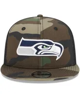 Big Boys and Girls New Era Camo Seattle Seahawks Main Trucker 9FIFTY Snapback Hat