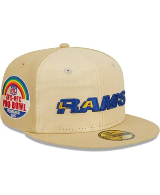 Men's New Era Khaki Los Angeles Rams Raffia Front 59FIFTY Fitted Hat