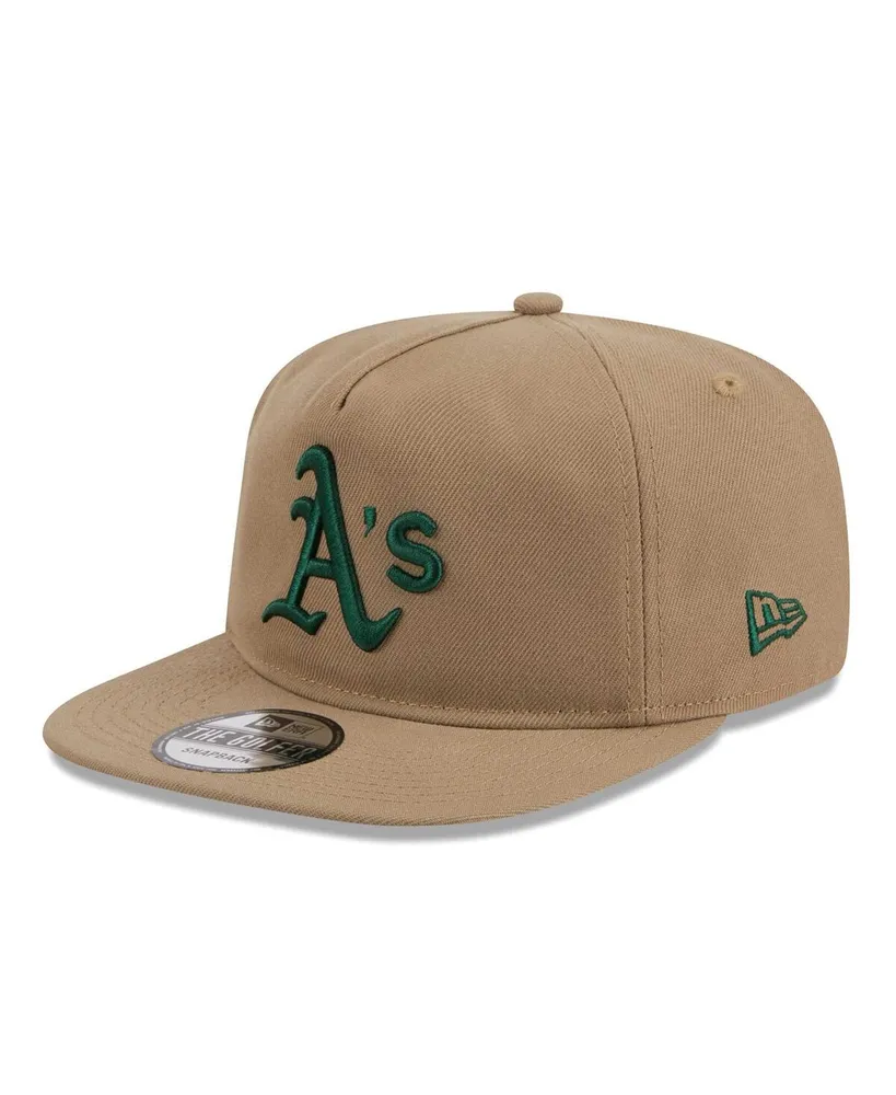 Men's New Era Khaki Oakland Athletics Golfer Adjustable Hat