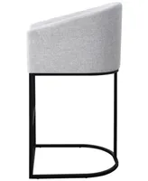 Abbyson Living Jace 39.8" Polyester Upholstered Barstool