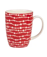 Certified International Peppermint Candy 16 oz Mugs Set of 6, Service for 6