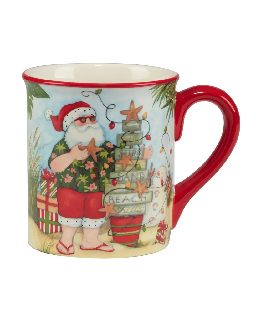 Certified International Santa's Wish 16 oz Mugs Set of 4