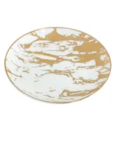 Certified International Matrix Gold-Silver Tone Canape Plates Set of 6