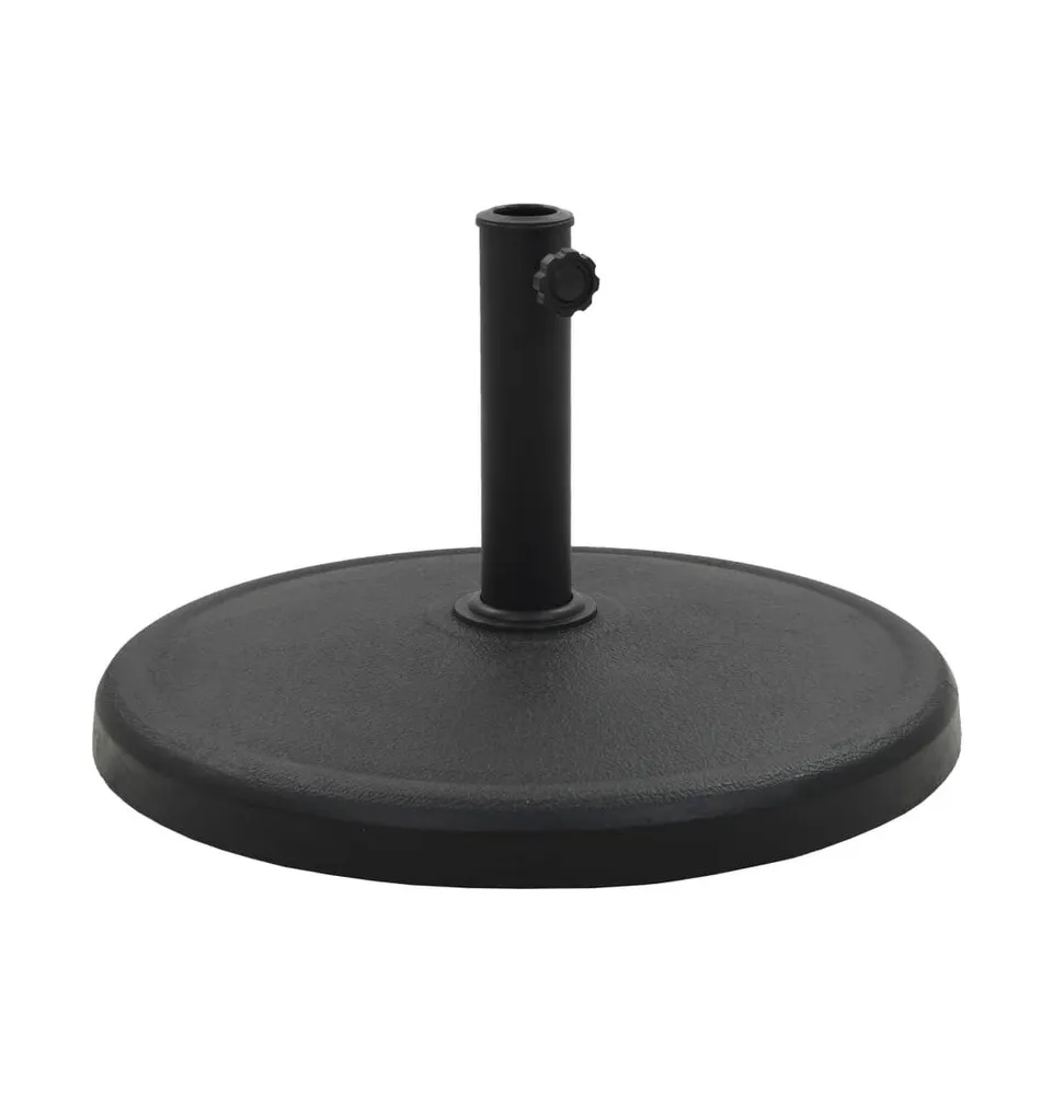 vidaXL Parasol Base Round Polyresin 41.9 lb Black