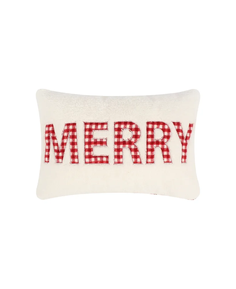 North Pole Trading Co. Merry Christmas Square Throw Pillow