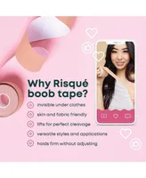 Risque Women's Breast Tape - Waterproof Sweat-Proof Boob Tape to help Contour and Lift - Beige