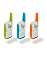 Motorola Solutions T110TP 16 mi. Two-Way Radio White/Green/Blue/Orange Alkaline 3-Pack