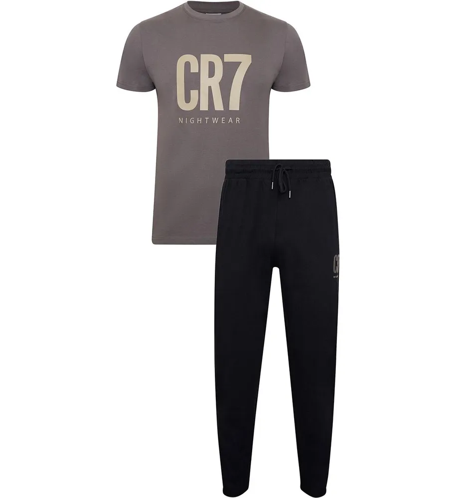 CR7 Men's Cotton Loungewear Top and Pant Set