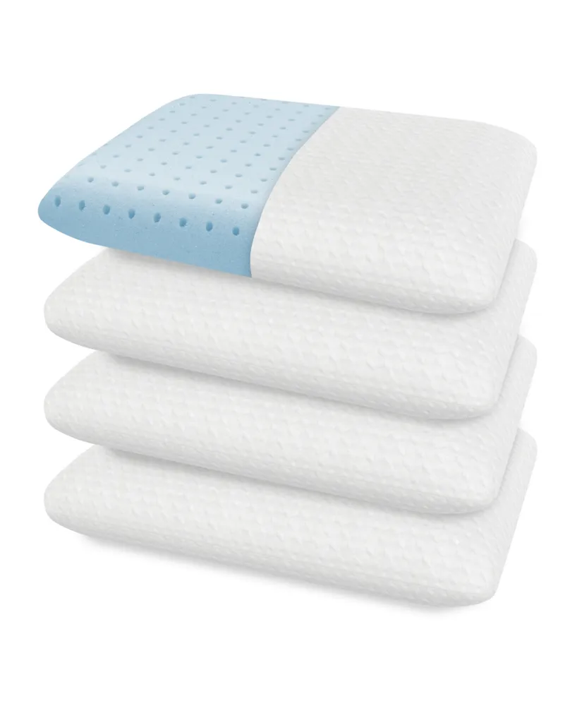 BodiPEDIC Classics Gel Support Conventional 4 Pack Pillows, Standard/Queen