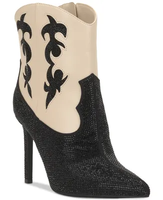 I.n.c. International Concepts Women's Indigo Embellished Cowboy Booties, Created for Macy's