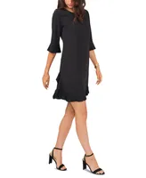 Msk Petite Pleated-Trim Shift Dress