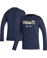 Men's adidas Navy Georgia Tech Yellow Jackets Honoring Black Excellence Long Sleeve T-shirt