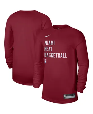 Men's and Women's Nike Red Miami Heat 2023/24 Legend On-Court Practice Long Sleeve T-shirt
