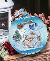 Designocracy Winter Fairy Tale Dream Large Christmas Glass Collectible Ornaments G. DeBrekht