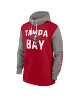 Men's Nike Red Tampa Bay Buccaneers Fashion Color Block Pullover Hoodie