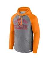 Men's Fanatics Heather Gray Tampa Bay Buccaneers Favorite Arch Raglan Pullover Hoodie