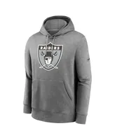 Men's Nike Heather Charcoal Las Vegas Raiders Big and Tall Rewind Club Fleece Pullover Hoodie