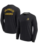 Men's and Women's Fanatics Signature Black Los Angeles Lakers Super Soft Long Sleeve T-shirt