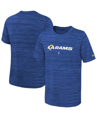Big Boys Nike Royal Los Angeles Rams Sideline Velocity Performance T-shirt