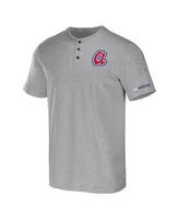 Men's Darius Rucker Collection by Fanatics Heather Gray Atlanta Braves Henley T-shirt