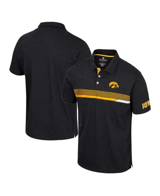 Men's Colosseum Black Iowa Hawkeyes No Problemo Polo Shirt