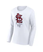 Women's Fanatics White St. Louis Cardinals Long Sleeve T-shirt