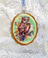 Designocracy Owl Keepsake Holiday Mercury Glass Ornaments G. DeBrekht