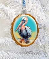 Designocracy Pelican Keepsake Holiday Mercury Glass Ornaments G. DeBrekht