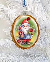 Designocracy Christmas Gnome Keepsake Christmas Mercury Glass Ornaments G. DeBrekht