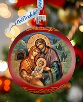 Designocracy The Nativity of our Lord Ball Holiday Mercury Glass Ornaments G. DeBrekht