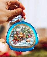 Designocracy Polar Express Rainbow Christmas Mercury Glass Ornaments G. DeBrekht