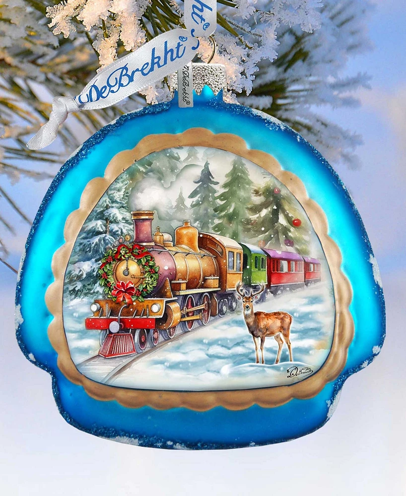 Designocracy Polar Express Rainbow Christmas Mercury Glass Ornaments G. DeBrekht