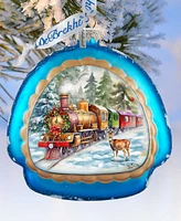 Designocracy Polar Express Rainbow Christmas Mercury Glass Ornaments G. DeBrekht