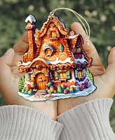 Designocracy Magic House Christmas Wooden Ornaments Holiday Decor G. DeBrekht