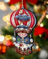 Designocracy Frosty Journey Christmas Wooden Ornaments Holiday Decor J. Mills-Price