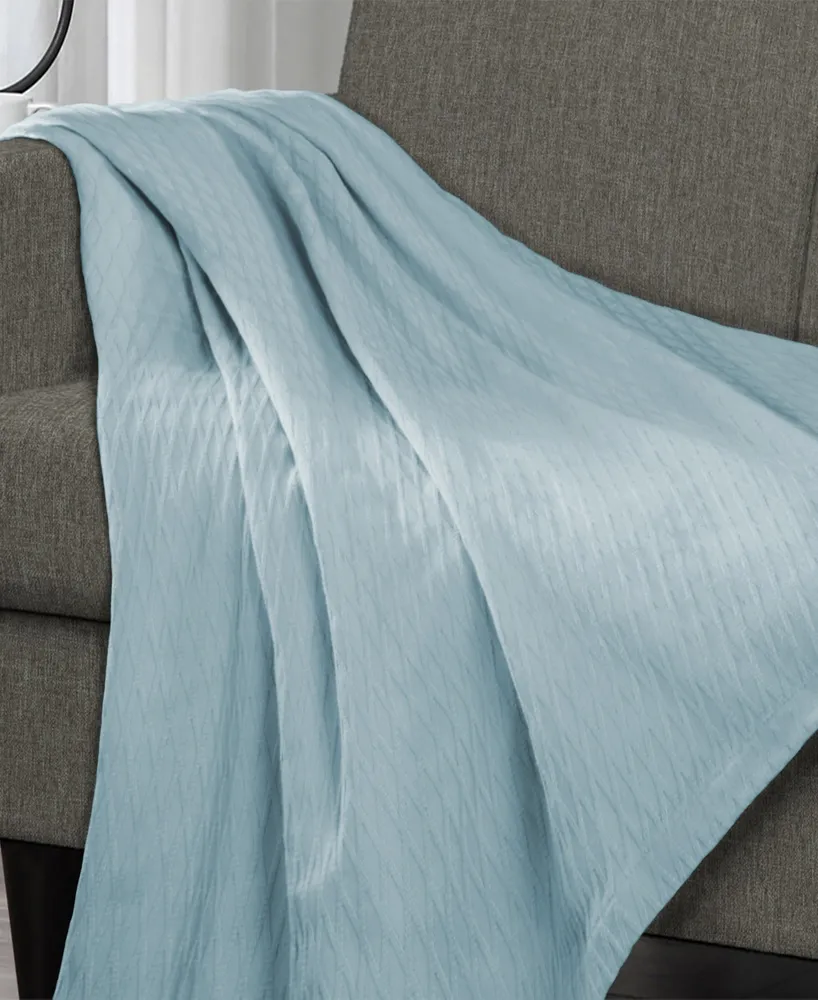 Superior Diamond Pattern All Season Woven Cotton Blanket