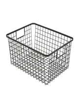 Smart Design Nestable 9" x 12" x 6" Basket Organizer with Handles, Set of 4